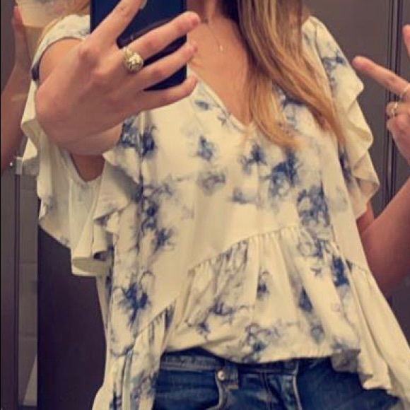 Altar’d State Ruffle Tie-Dye Top - Picture 2 of 8